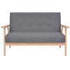 VidaXL Antracit Canapea Amie Fixa cu Spuma Poliuretanica, 2 Locuri, tapitata cu Stofa, l113,5xA67xH73,5 cm