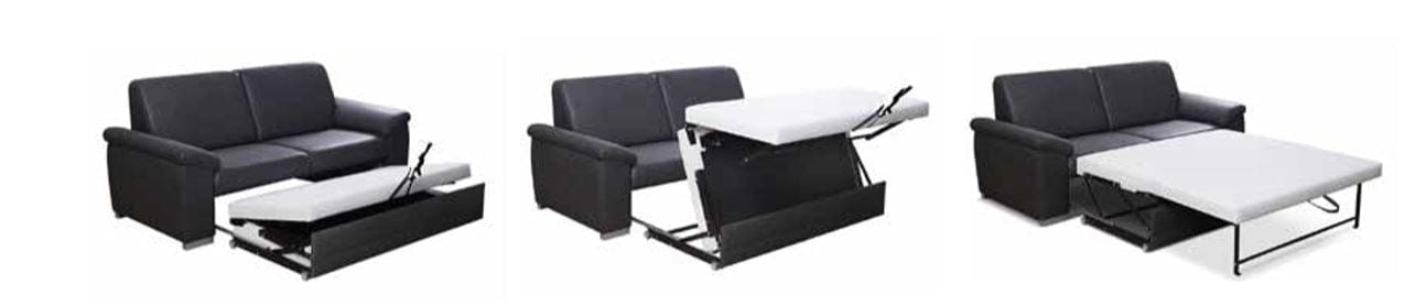 Canapea Ballo Extensibila cu Arcuri Ondulate si Spuma Poliuretanica, 3 Locuri, Suprafata de Dormit 195x140 cm, l200xA87xH90 cm (3)