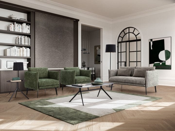LeComfort Canapea Boonisia Fixa cu Benzi Elastice si Spuma Poliuretanica, 2 Locuri, l144xA81xH78 cm