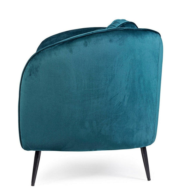 Canapea Candis Velvet Petrol Fixa cu Spuma Poliuretanica, 2 Locuri, tapitata cu Stofa, Perne Incluse, l163xA71xH80 cm (6)