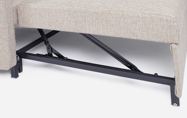 Canapea Clayton Bej Extensibila cu Spuma Poliuretanica, 2 Locuri, Suprafata de Dormit 131x190 cm, tapitata cu Stofa, Perne Incluse, l166xA88xH84 cm (7)