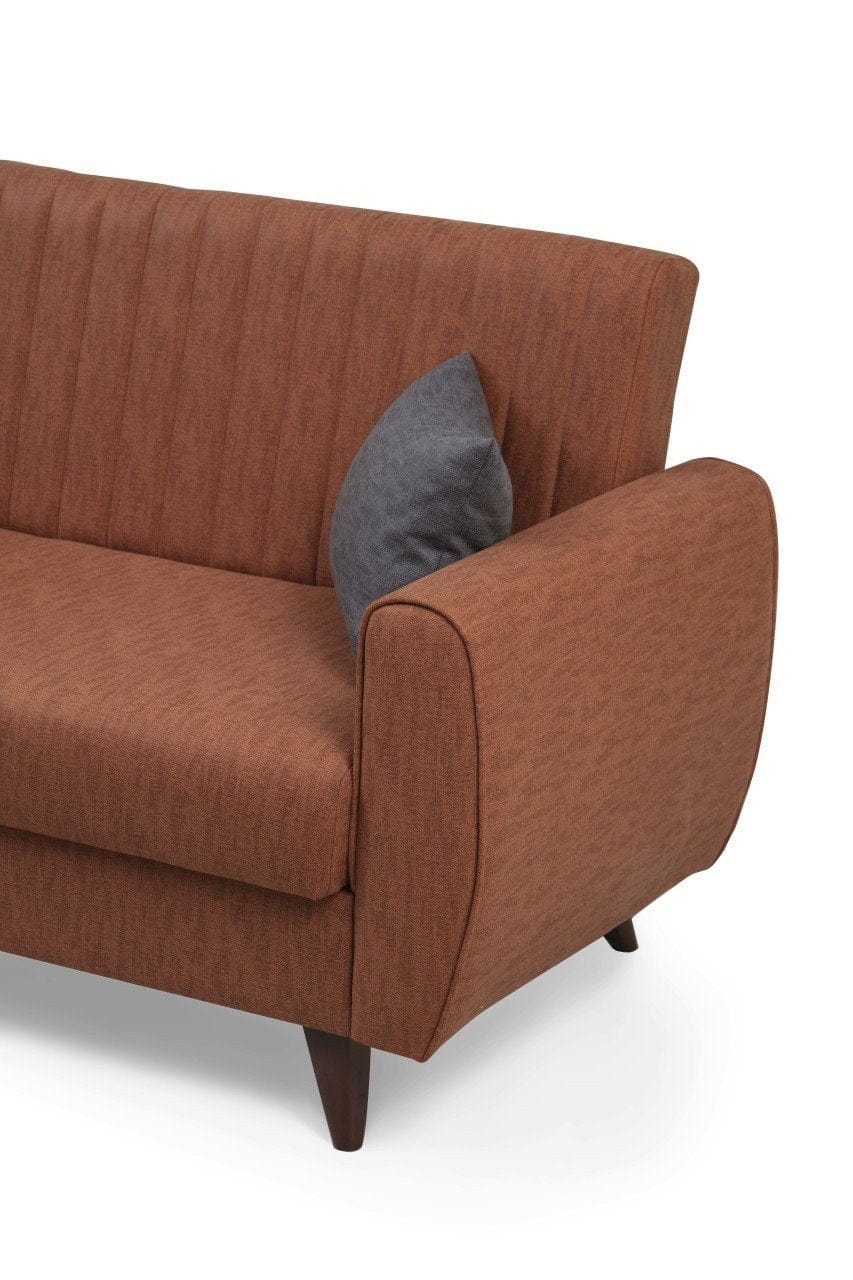 Canapea extensibila 2 locuri, Alkon Caramiziu, l158xA77xH86 cm (2)