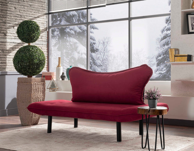 Canapea extensibila 2 locuri, Chatto Bordeaux, l140xA65xH70 cm (1)
