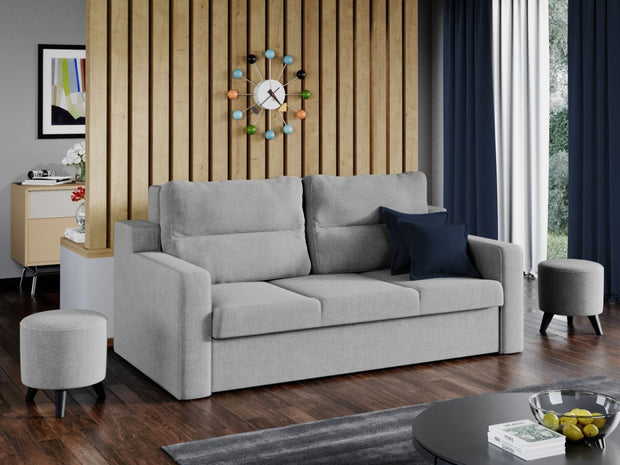 Canapea Extensibila, 2 locuri, Lada de Depozitare, tapitata cu stofa, Mexis, l197xA115xH95 cm (1)