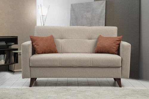 Canapea extensibila 2 locuri, Polya Bej, l151xA75xH86 cm