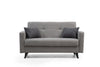 Canapea extensibila 2 locuri, Polya Gri Deschis, l151xA75xH86 cm (3)
