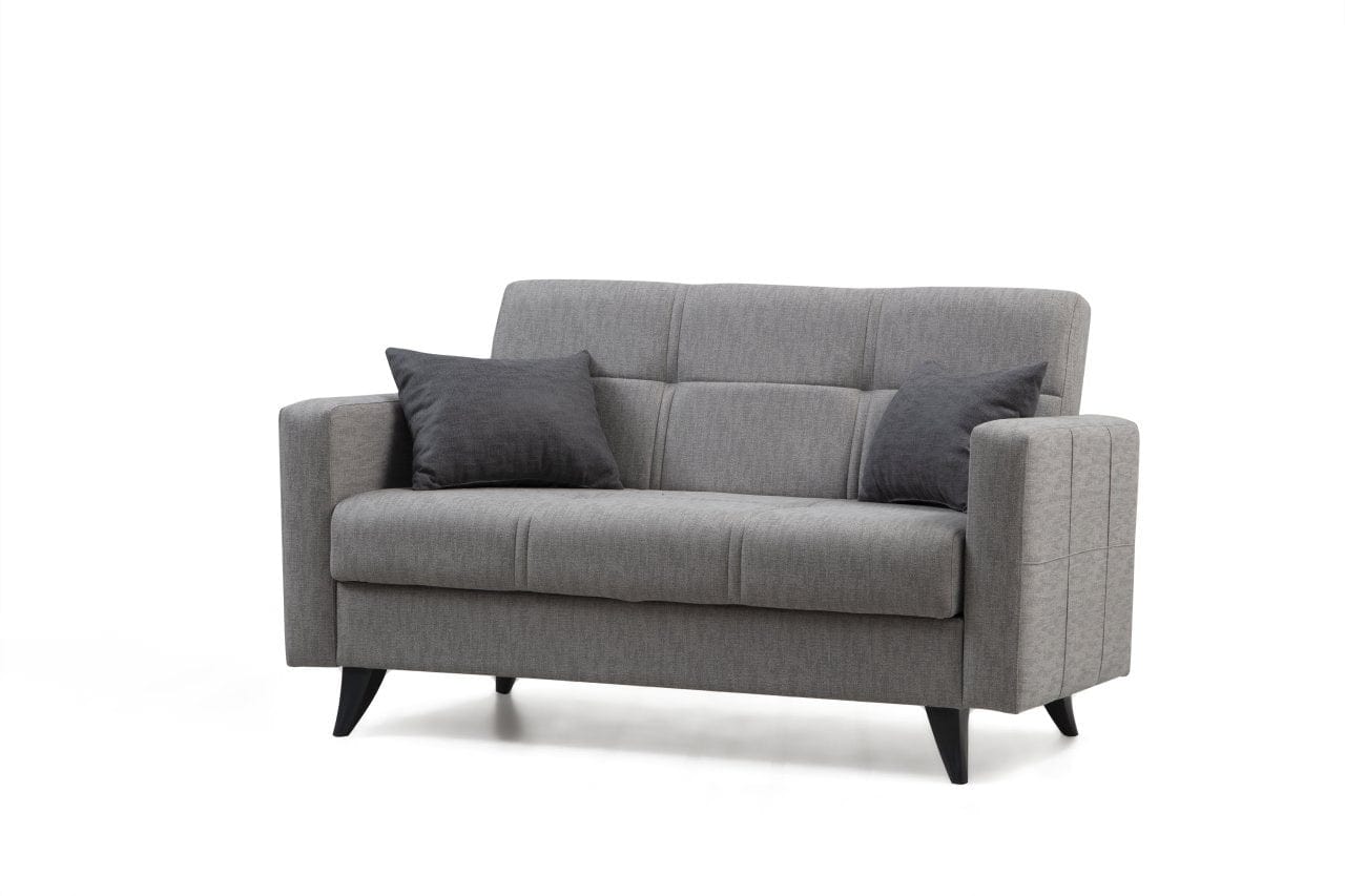 Canapea extensibila 2 locuri, Polya Gri Deschis, l151xA75xH86 cm (4)