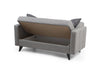 Canapea extensibila 2 locuri, Polya Gri Deschis, l151xA75xH86 cm (5)