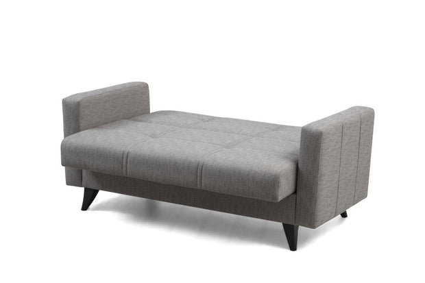 Canapea extensibila 2 locuri, Polya Gri Deschis, l151xA75xH86 cm (6)