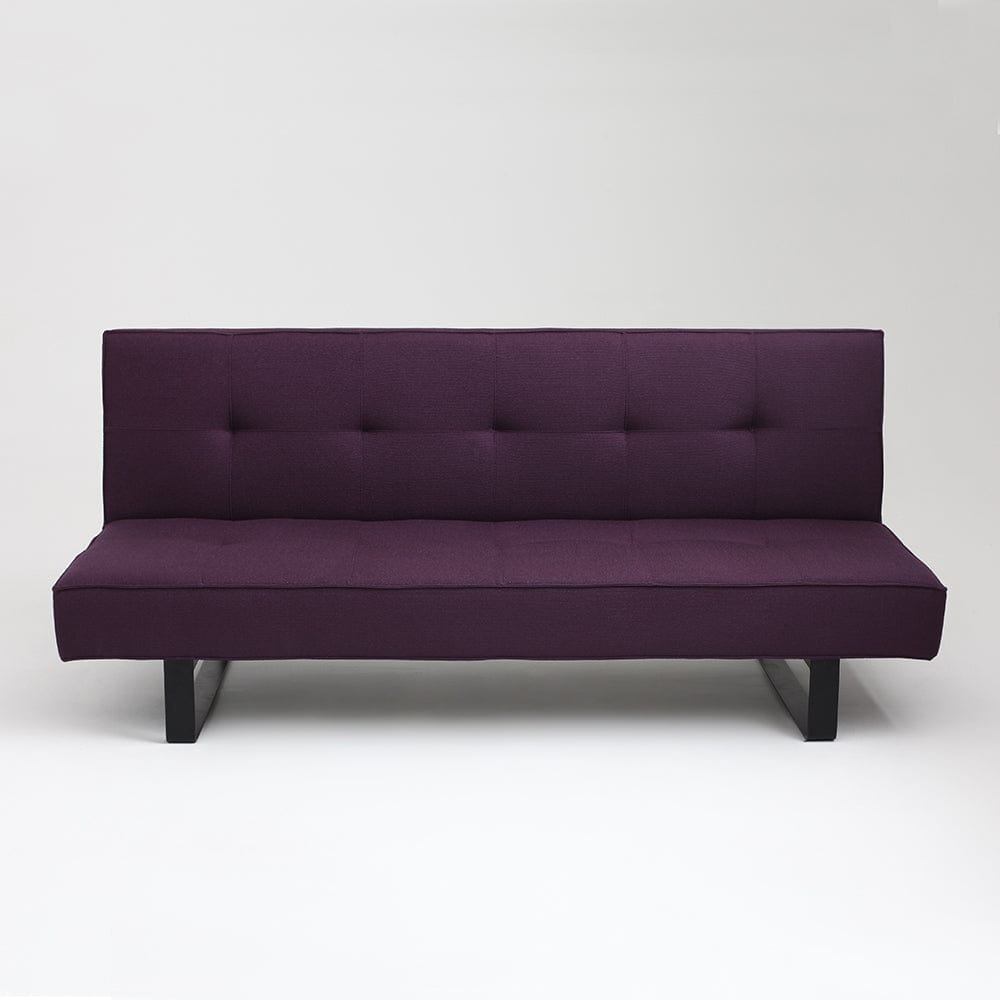 Customform Canapea Extensibila, 2 Locuri, Tapitata cu Stofa, Sleek Violet, l177xA55xH80 cm