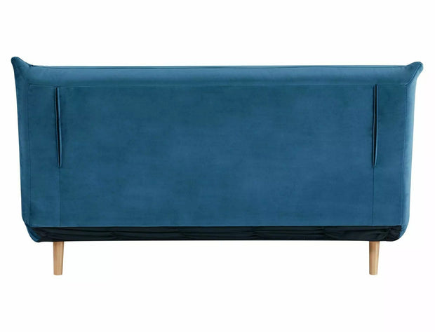 Canapea Extensibila, 2 locuri, tapitata cu stofa, Spike II Velvet Albastru / Fag, l147xA91xH84 cm (1)