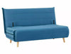 Canapea Extensibila, 2 locuri, tapitata cu stofa, Spike II Velvet Albastru / Fag, l147xA91xH84 cm (2)