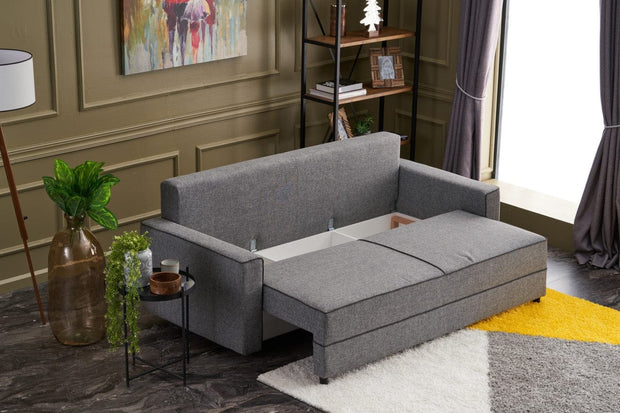 Canapea extensibila 3 locuri, Ece Gri, l215xA90xH88 cm (2)