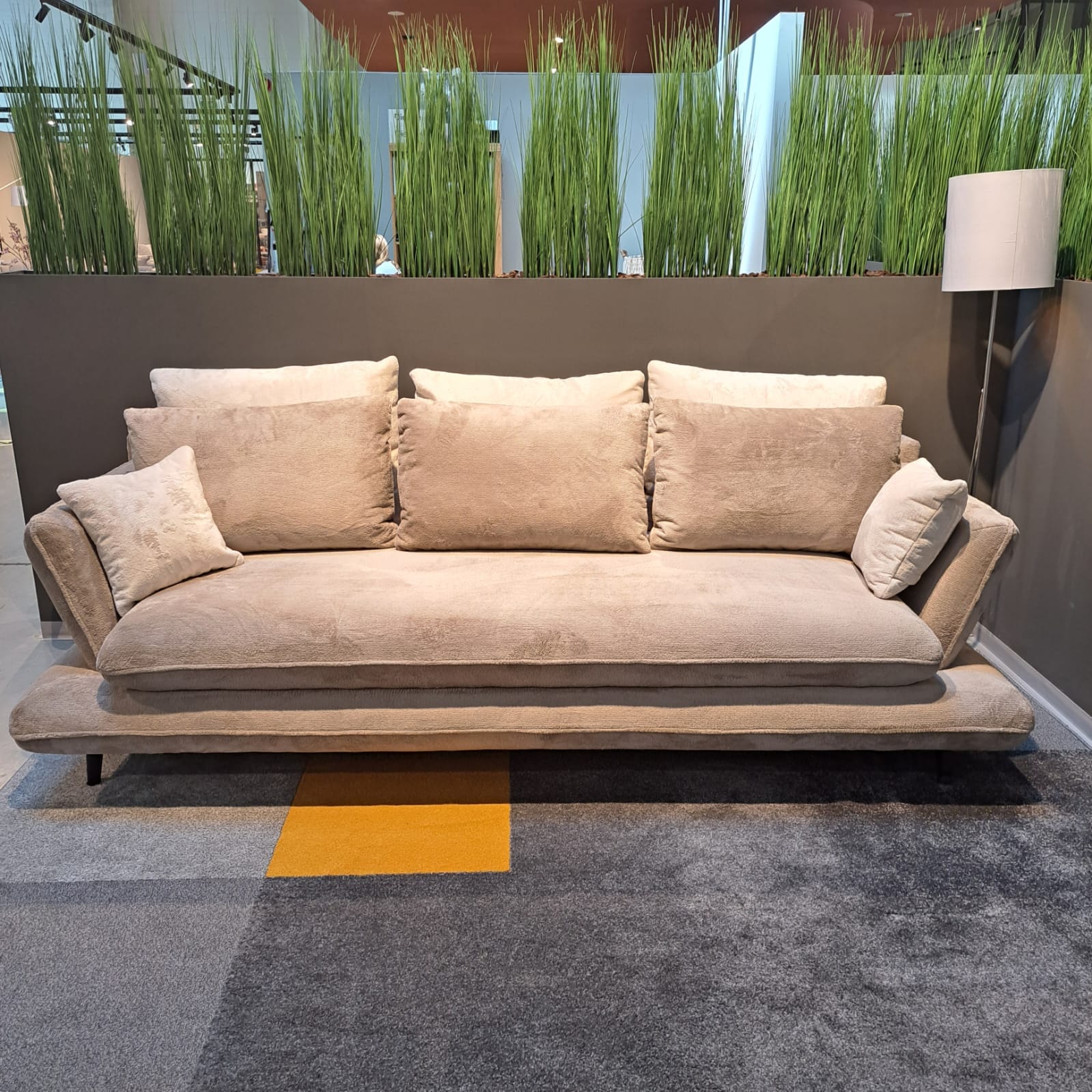 Canapea Extensibila, 3 Locuri, Lada de Depozitare, Perne Incluse, Mate Cappuccino, l242xA110xH75 cm (4)