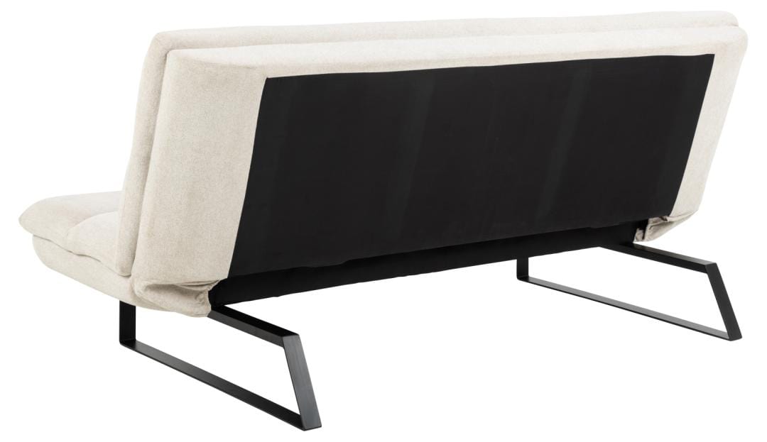 Actona Canapea Extensibila, 3 locuri, tapitata cu stofa, Arbonne Bej / Negru, l200xA124xH91 cm