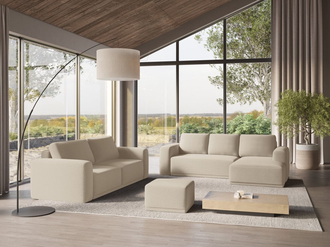 Makamii Canapea Extensibila, 3 locuri, Tapitata cu Stofa, Kaila 3SF-6, l242xA100xH91 cm