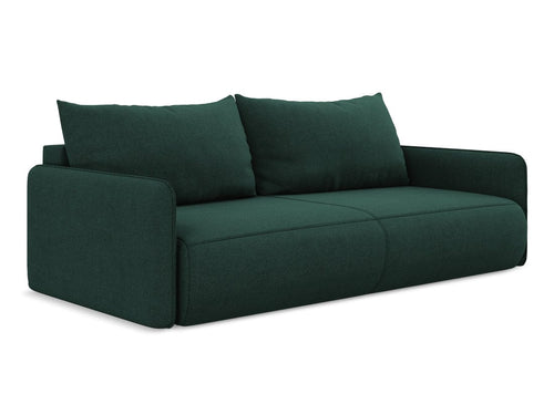 Makamii Verde Canapea Extensibila, 3 locuri, Tapitata cu Stofa, Lada de Depozitare, Nanea 3SF-24, l216xA105xH86 cm
