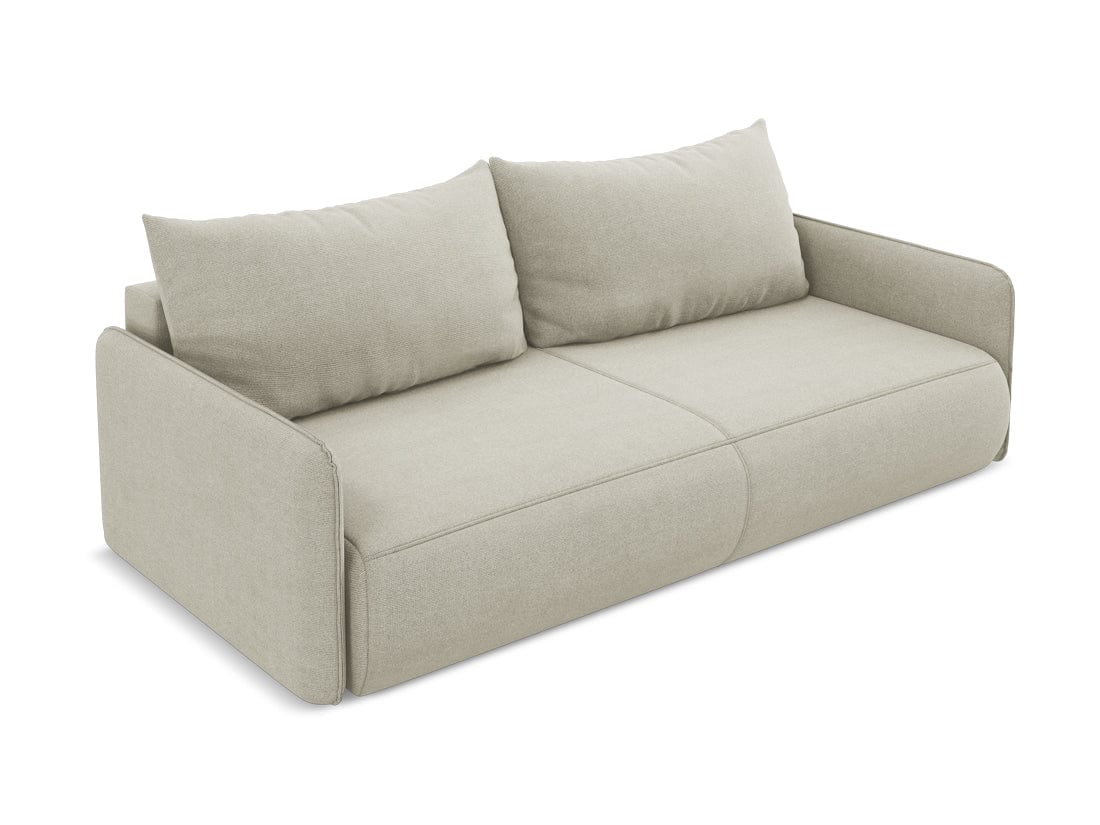 Makamii Canapea Extensibila, 3 locuri, Tapitata cu Stofa, Lada de Depozitare, Nanea 3SF-24, l216xA105xH86 cm