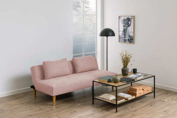 Actona Canapea Extensibila 3 Locuri, tapitata cu stofa, Lucca Rose, l180xA86xH74 cm