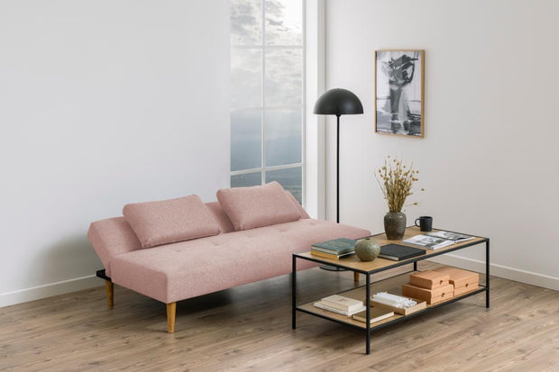 Actona Canapea Extensibila 3 Locuri, tapitata cu stofa, Lucca Rose, l180xA86xH74 cm