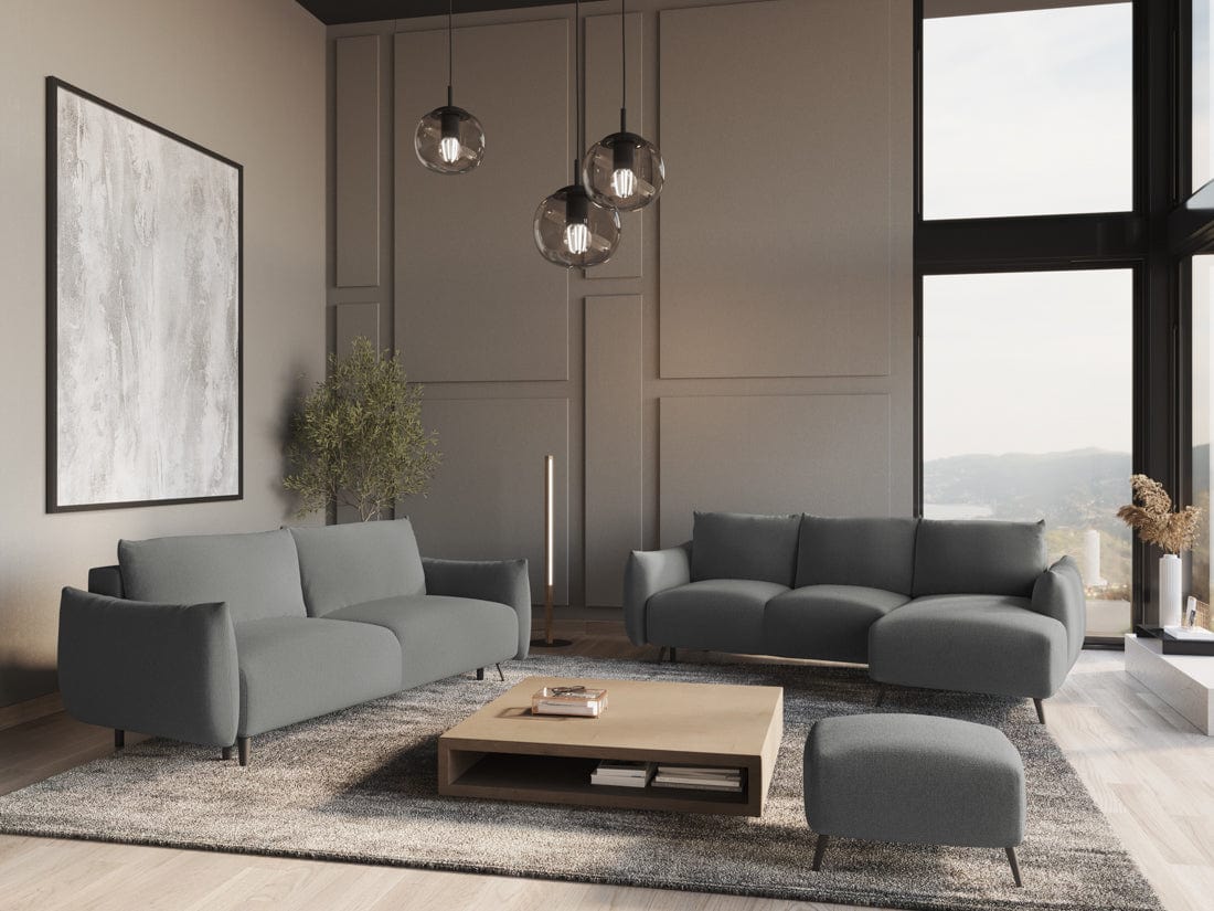 Makamii Canapea Extensibila, 3 locuri, Tapitata cu Stofa, Malie 3SF-6, l230xA105xH86 cm