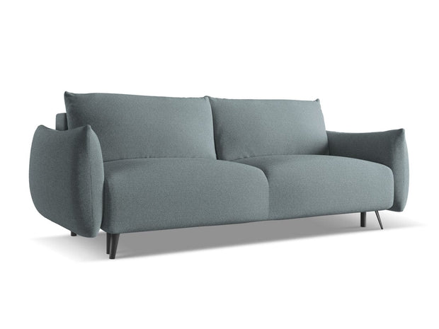 Makamii Canapea Extensibila, 3 locuri, Tapitata cu Stofa, Malie 3SF-C12 Albastru Denim / Negru, l230xA105xH86 cm