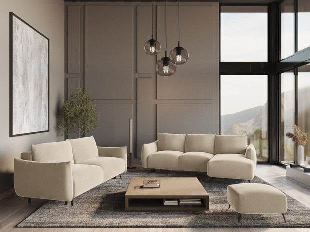 Makamii Canapea Extensibila, 3 locuri, Tapitata cu Stofa, Malie Velvet 3SF-3, l230xA105xH86 cm