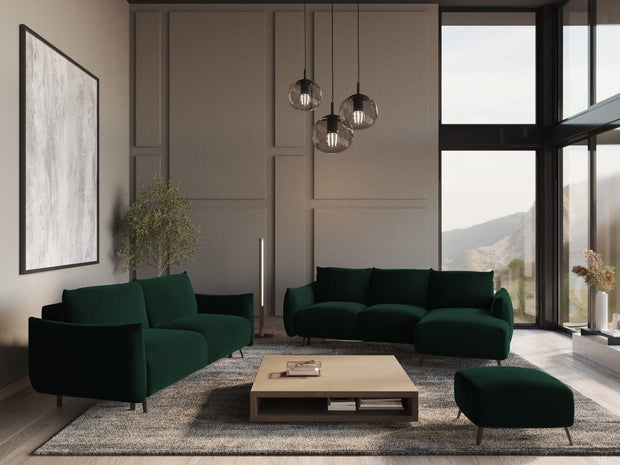 Makamii Canapea Extensibila, 3 locuri, Tapitata cu Stofa, Malie Velvet 3SF-3, l230xA105xH86 cm