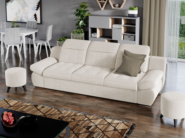 Canapea Extensibila, 3 locuri, tapitata cu stofa, Melonis, l250xA103xH100 cm