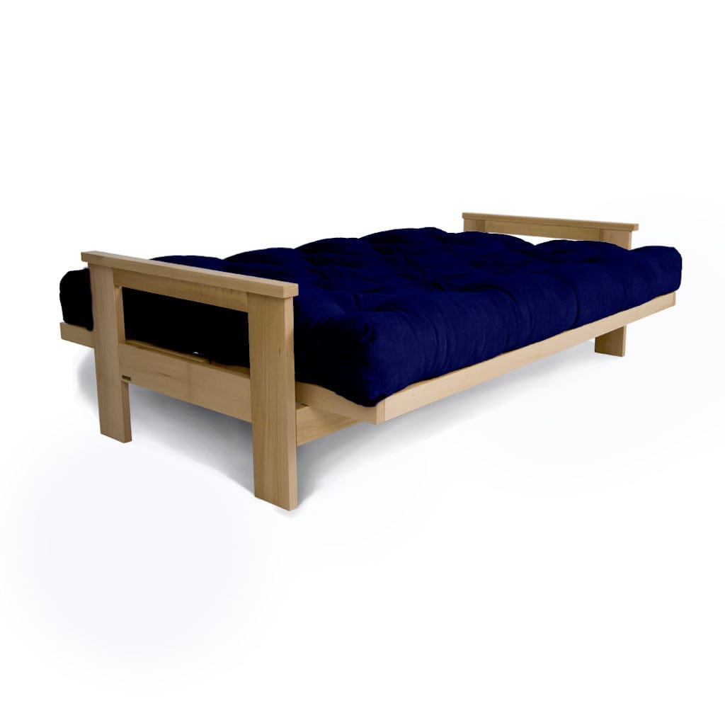 Woodman Canapea Extensibila, 3 Locuri, Tapitata cu Stofa, Mexico Oil Albastru / Natural, l210xA105xH83 cm