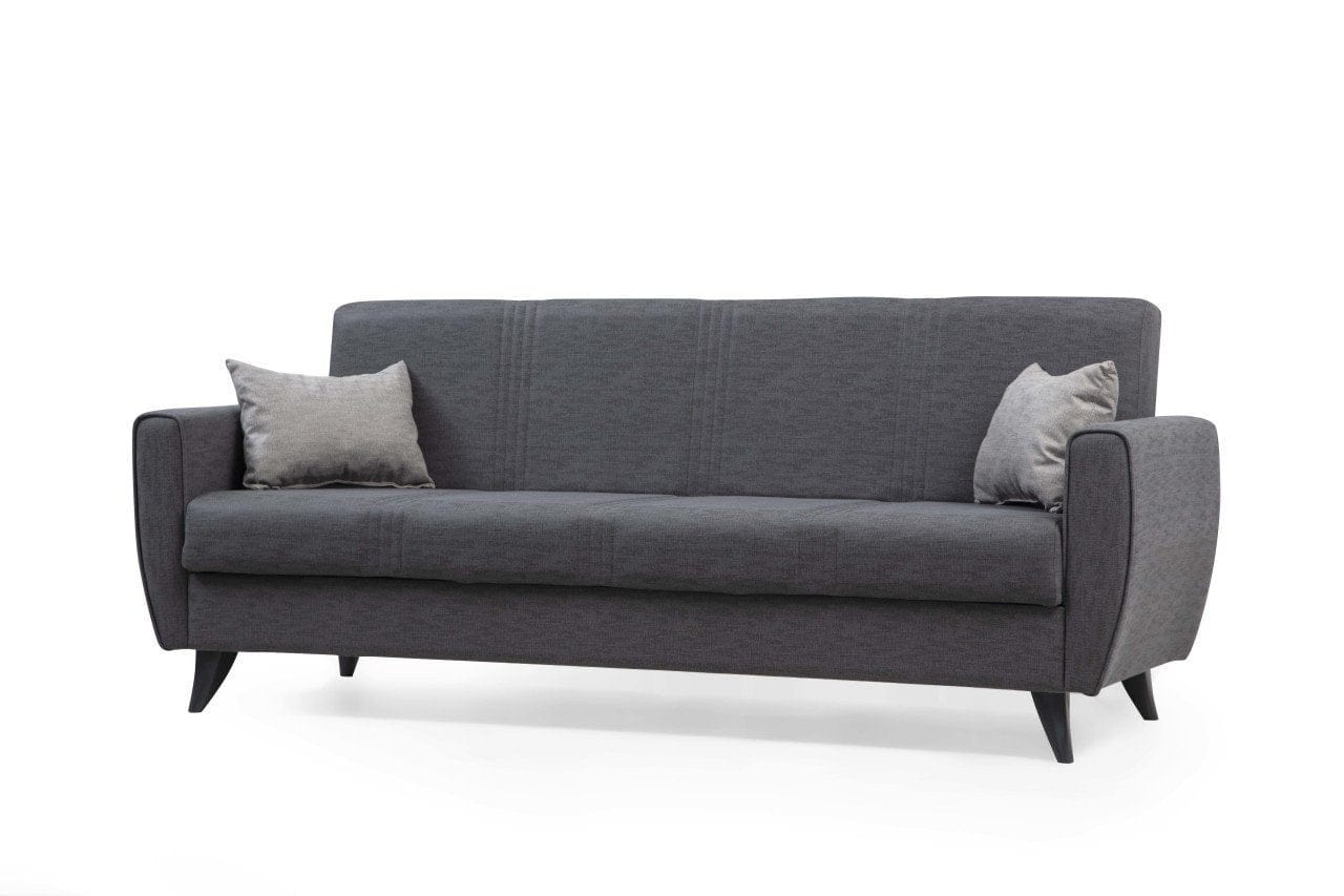 Canapea extensibila 3 locuri, Zaden Gri Inchis, l207xA77xH86 cm (4)