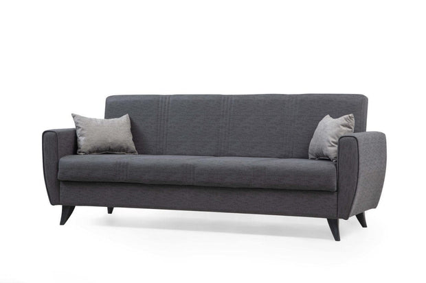 Canapea extensibila 3 locuri, Zaden Gri Inchis, l207xA77xH86 cm (4)