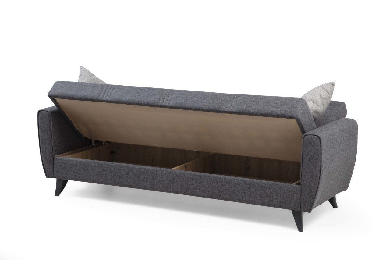 Canapea extensibila 3 locuri, Zaden Gri Inchis, l207xA77xH86 cm (5)