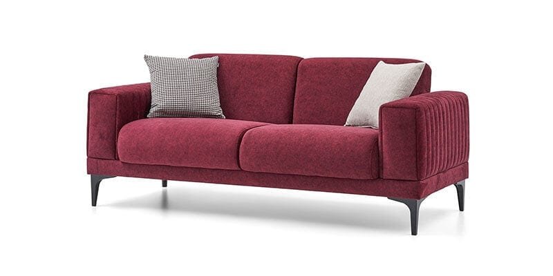 Dogtas Canapea extensibila tapitata cu stofa, 2 locuri, Nova Velvet Burgundy, l189xA88xH76 cm