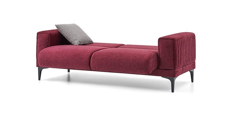 Dogtas Canapea extensibila tapitata cu stofa, 2 locuri, Nova Velvet Burgundy, l189xA88xH76 cm