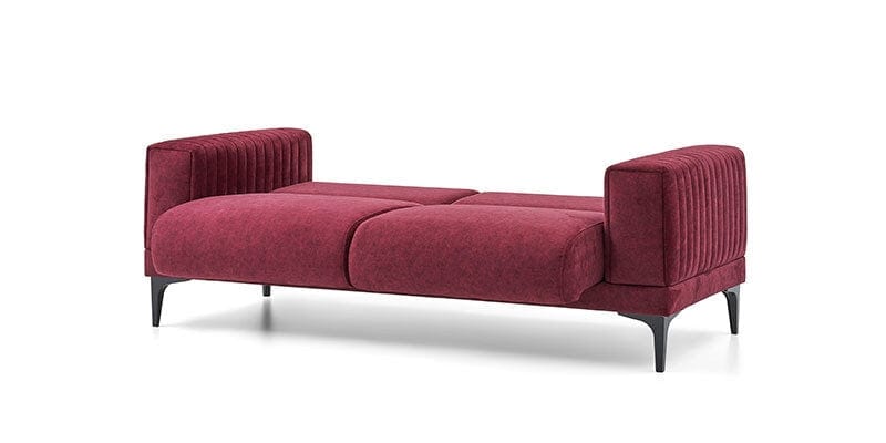 Dogtas Canapea extensibila tapitata cu stofa, 2 locuri, Nova Velvet Burgundy, l189xA88xH76 cm