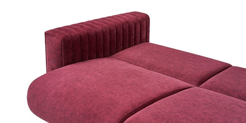 Dogtas Canapea extensibila tapitata cu stofa, 2 locuri, Nova Velvet Burgundy, l189xA88xH76 cm