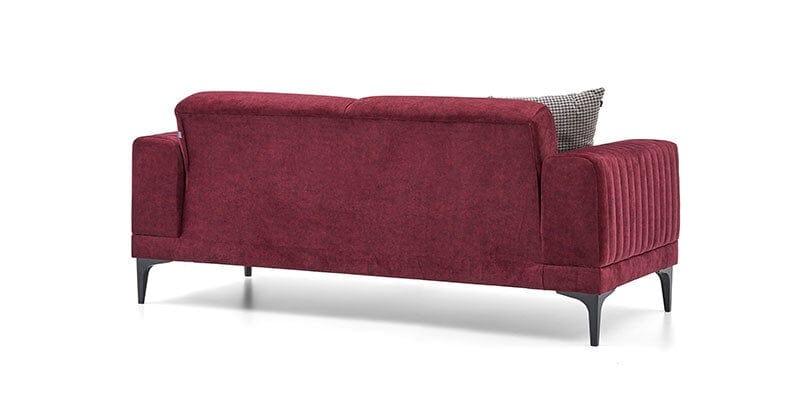 Dogtas Canapea extensibila tapitata cu stofa, 2 locuri, Nova Velvet Burgundy, l189xA88xH76 cm