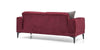 Dogtas Canapea extensibila tapitata cu stofa, 2 locuri, Nova Velvet Burgundy, l189xA88xH76 cm