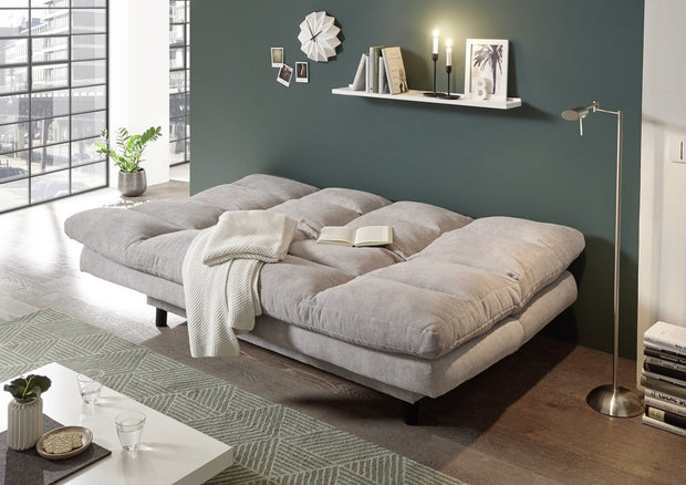 BlackRedWhite Canapea extensibila tapitata cu stofa, 3 locuri Lotta Gri, l190xA95xH85 cm