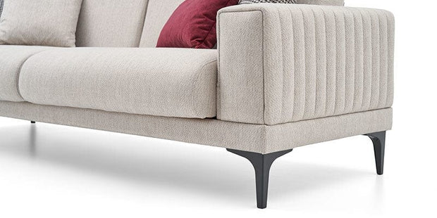 Dogtas Canapea extensibila tapitata cu stofa, 3 locuri, Nova Grej, l239xA88xH76 cm