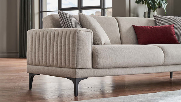 Dogtas Canapea extensibila tapitata cu stofa, 3 locuri, Nova Grej, l239xA88xH76 cm