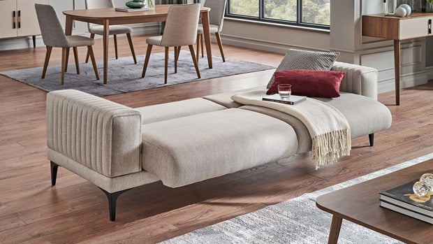 Dogtas Canapea extensibila tapitata cu stofa, 3 locuri, Nova Grej, l239xA88xH76 cm