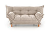 Canapea extensibila tapitata cu stofa, 3 locuri Pillow Bej / Natural, l190xA100xH85 cm (1)