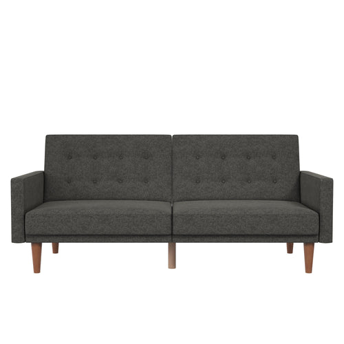 Dorel Home Canapea extensibila tapitata cu stofa, 3 locuri Wimberly Gri / Stejar, l200xA86xH80 cm