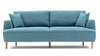 Asir Canapea Felix Turcoaz Fixa, cu Spuma Poliuretanica, 3 Locuri, tapitata cu stofa, Perne Incluse, l230xA98xH90 cm