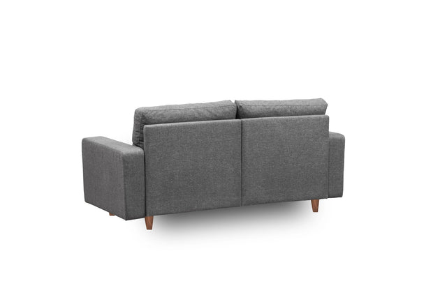Asir Canapea fixa 2 locuri, Lungo Gri inchis, l150xA79xH78 cm