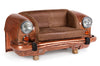 Canapea fixa, 2 locuri, tapitata cu piele naturala, Ambassador Maro, l159xA65xH75 cm