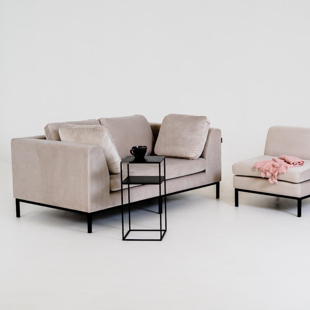 Customform Canapea Fixa, 2 Locuri, Tapitata cu Stofa, Ambient Cappuccino, l171xA98xH69 cm