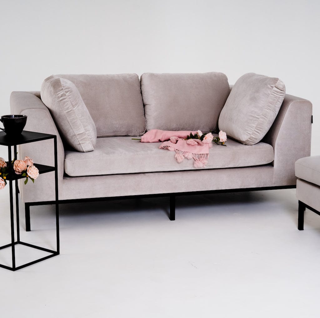 Customform Canapea Fixa, 2 Locuri, Tapitata cu Stofa, Ambient Cappuccino, l171xA98xH69 cm